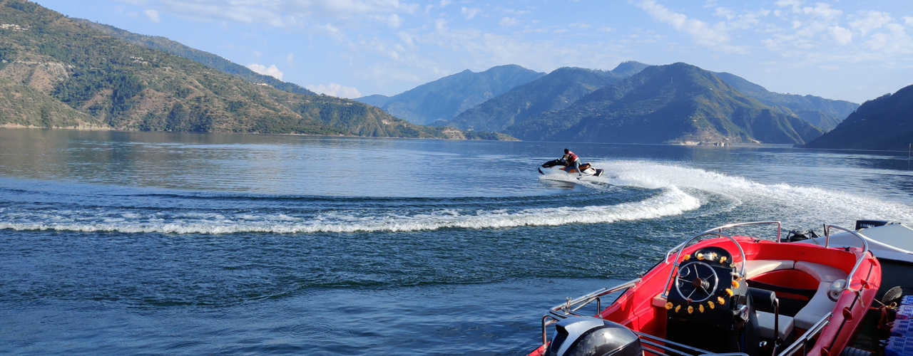 Jet skiing and water rides near Tehri Lake & Dam