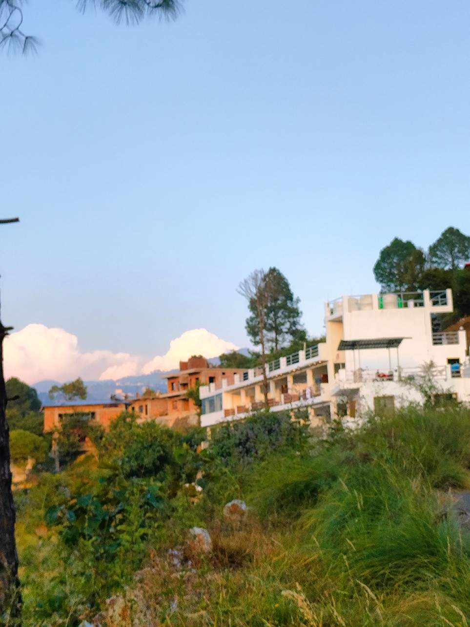 Resort exterior with mountain weather